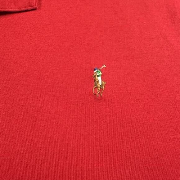 Polo Ralph Lauren Shirt Mens Large Red XL Pima Interlock Polo Rugby Preppy - Picture 2 of 8